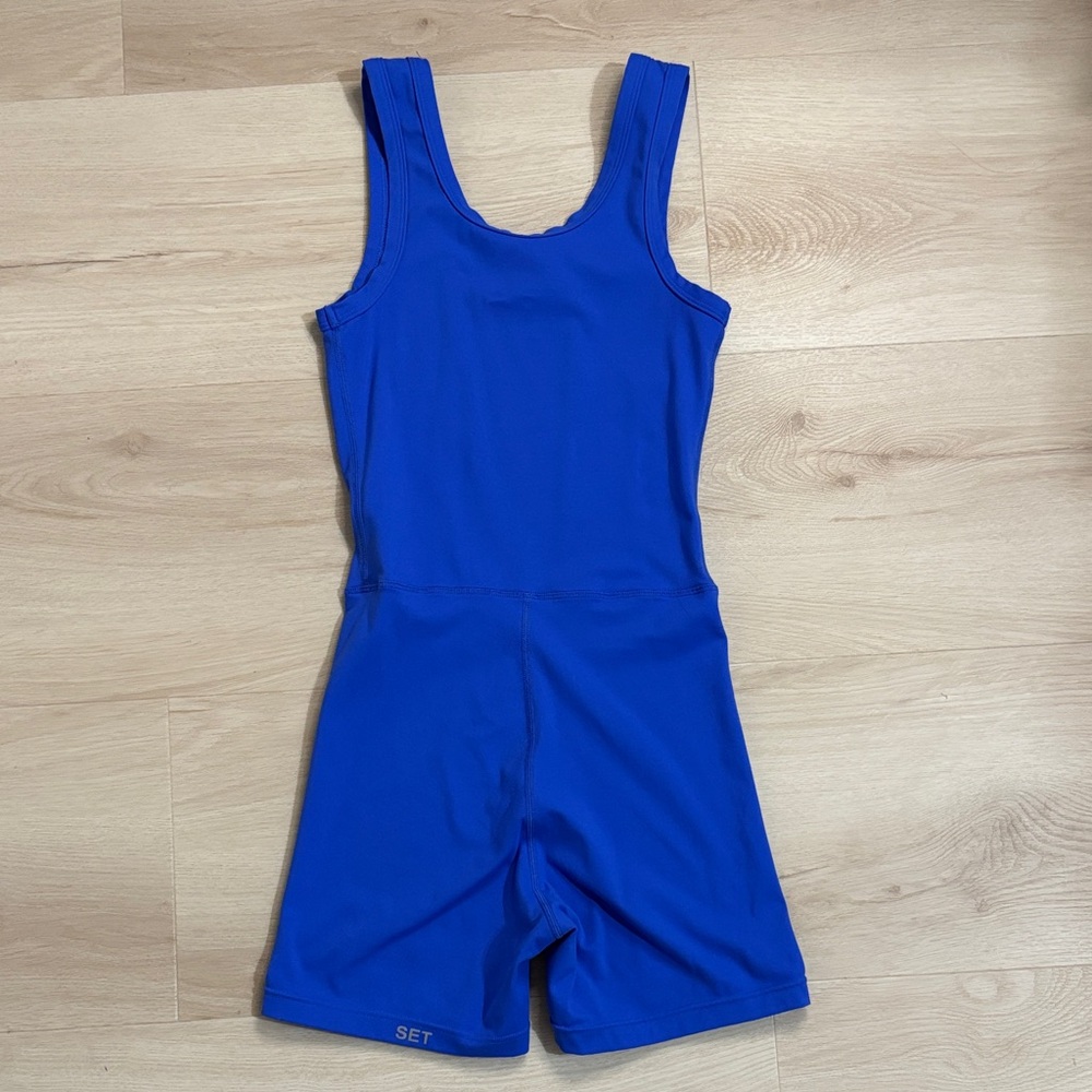 SET Active Royal Blue Sleeveless Jumpsuit Romper